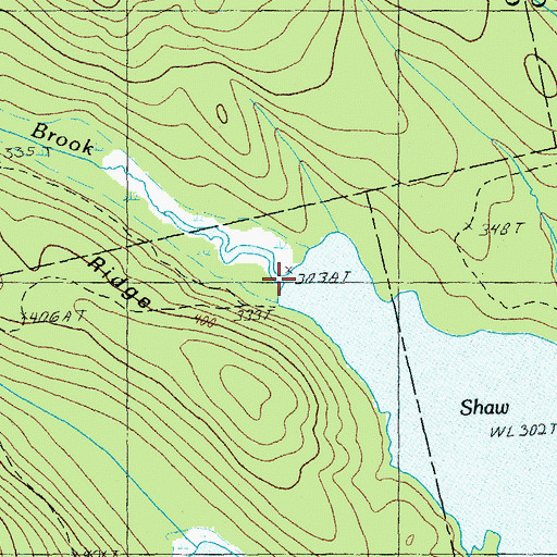 Topographic Map of Wallace Brook, ME