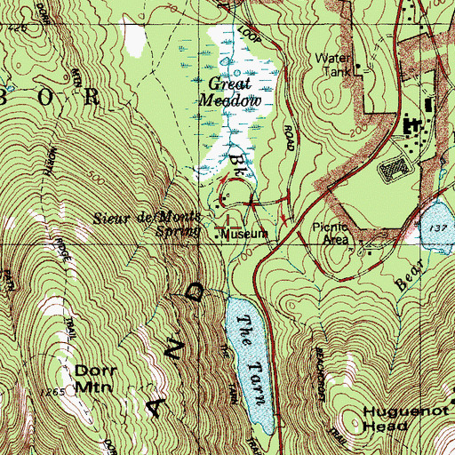 Topographic Map of Abbe Museum, ME