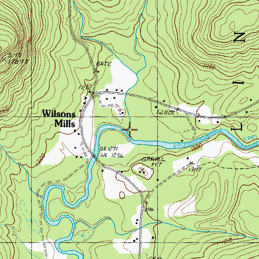 Topographic Map of Abbott Brook, ME