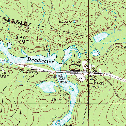 Topographic Map of Abol Stream, ME