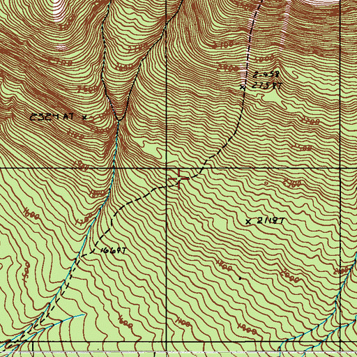 Topographic Map of Abol Trail, ME