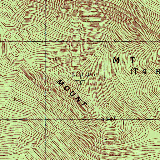 Topographic Map of Mount Abraham, ME