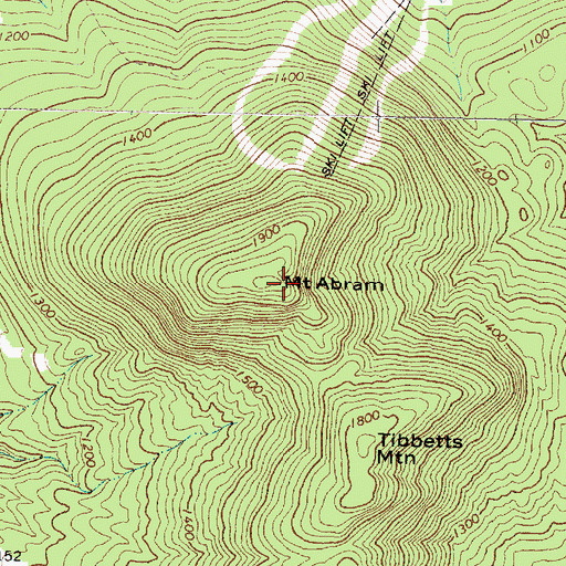 Topographic Map of Mount Abram, ME