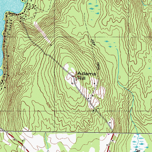 Topographic Map of Adams Hill, ME