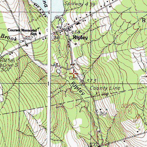 Topographic Map of Addition Brook, ME
