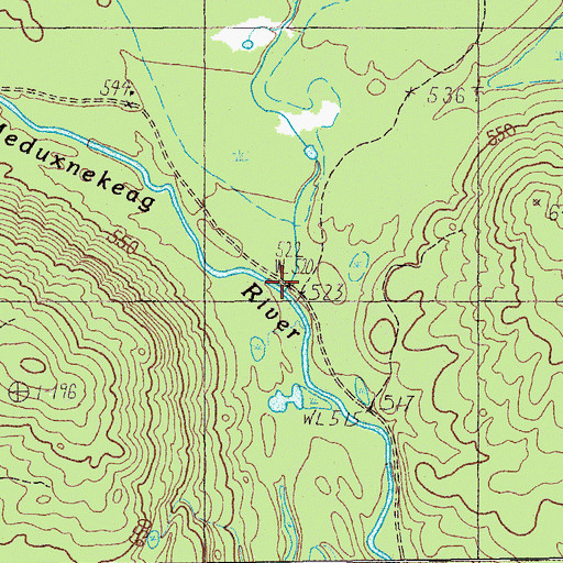 Topographic Map of Advent Brook, ME