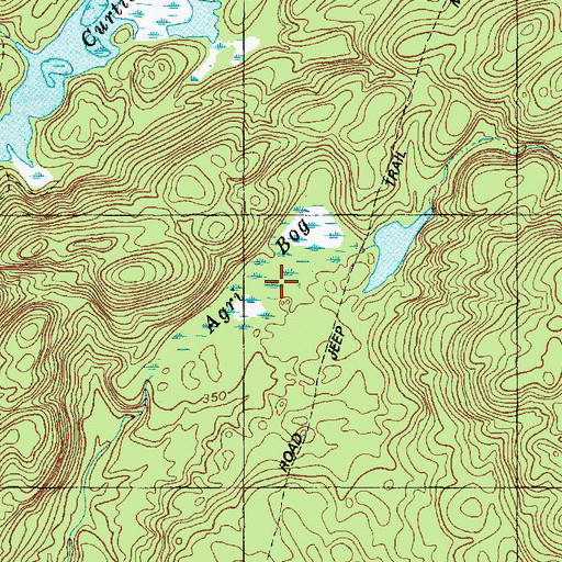 Topographic Map of Agri Bog, ME