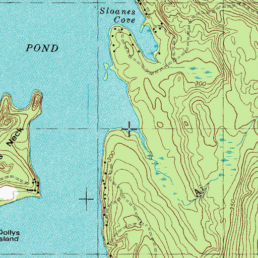 Topographic Map of Ai Brook, ME