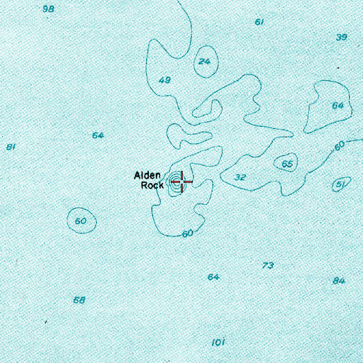 Topographic Map of Alden Rock, ME