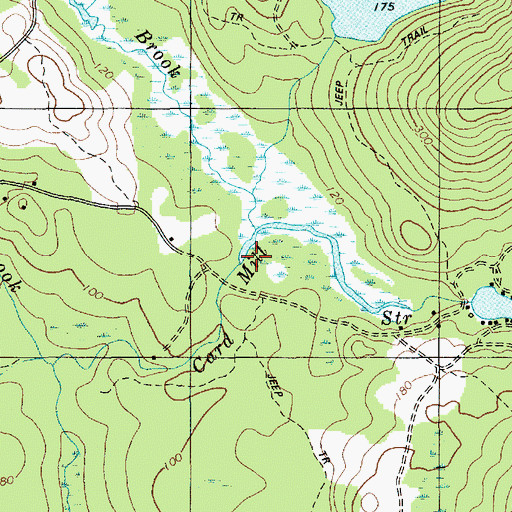 Topographic Map of Alder Brook, ME
