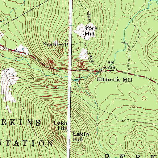 Topographic Map of Alder Brook, ME
