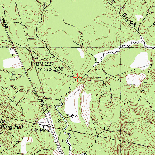 Topographic Map of Alder Brook, ME