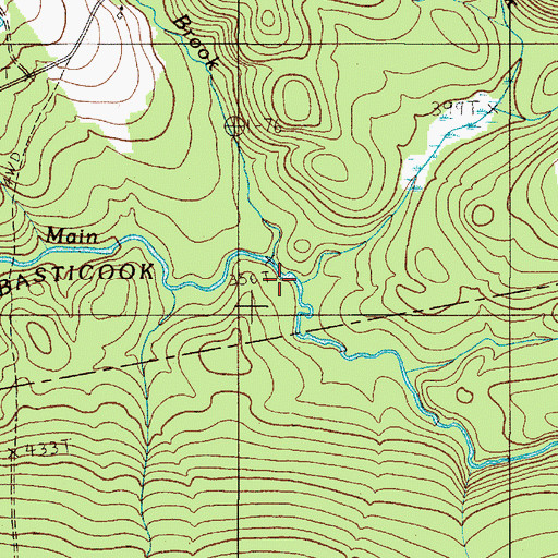 Topographic Map of Alder Brook, ME