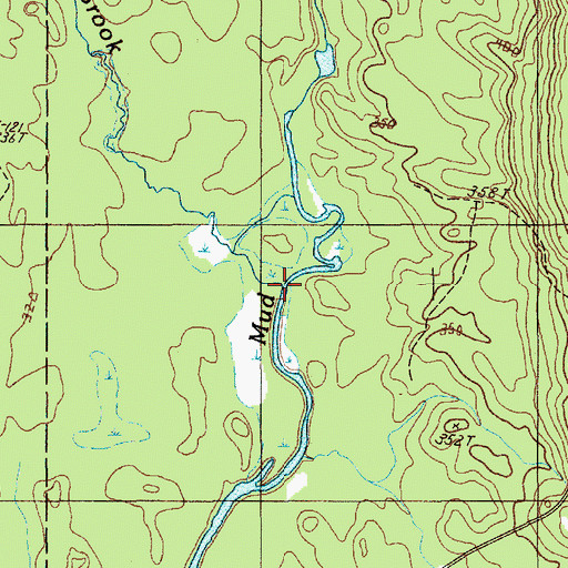 Topographic Map of Alder Brook, ME