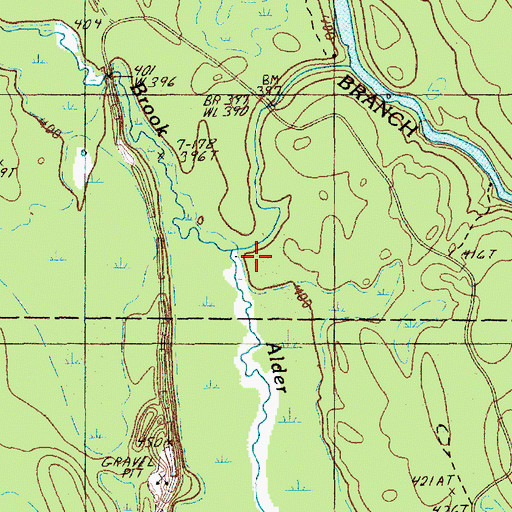 Topographic Map of Alder Brook, ME