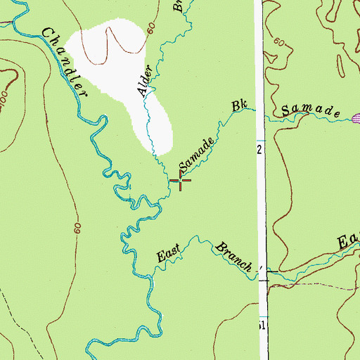 Topographic Map of Alder Brook, ME