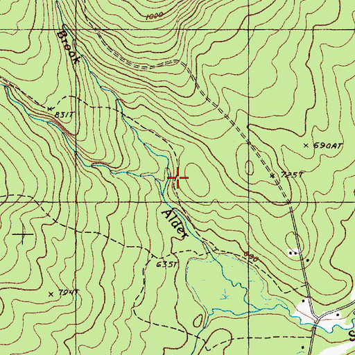 Topographic Map of Alder Brook, ME