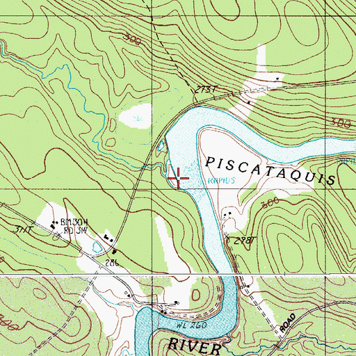 Topographic Map of Alder Brook, ME