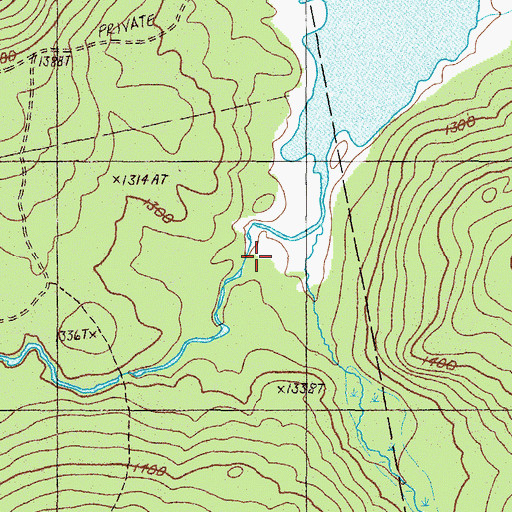 Topographic Map of Alder Brook, ME