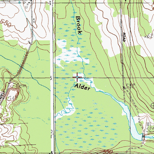 Topographic Map of Alder Brook, ME