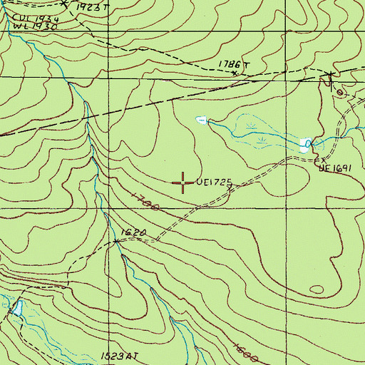 Topographic Map of Alder Brook Trail, ME
