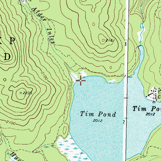 Topographic Map of Alder Inlet, ME