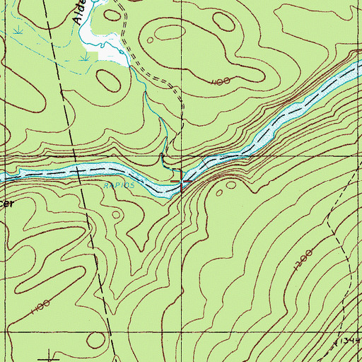 Topographic Map of Alder Pond Brook, ME