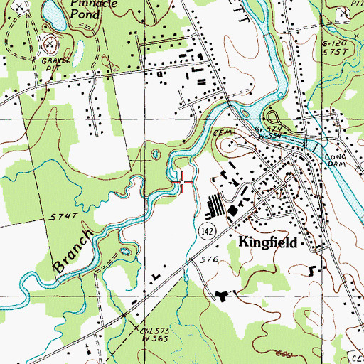 Topographic Map of Alder Stream, ME