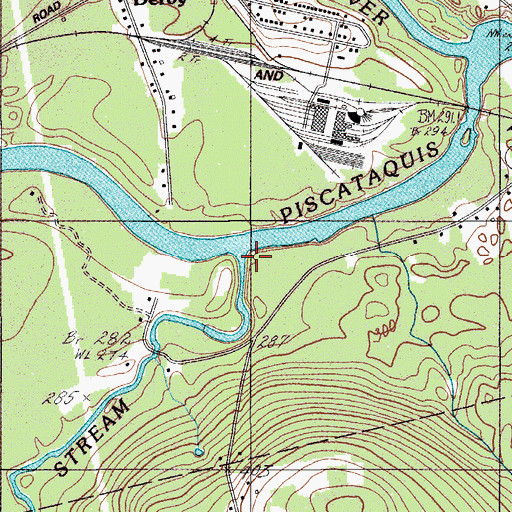 Topographic Map of Alder Stream, ME
