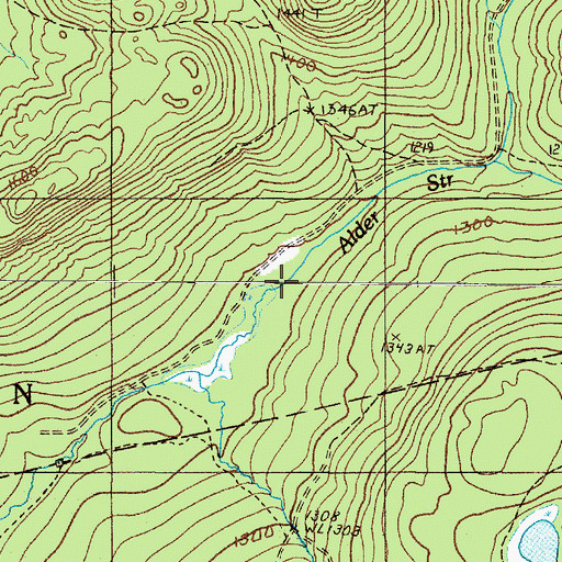 Topographic Map of Alder Stream, ME