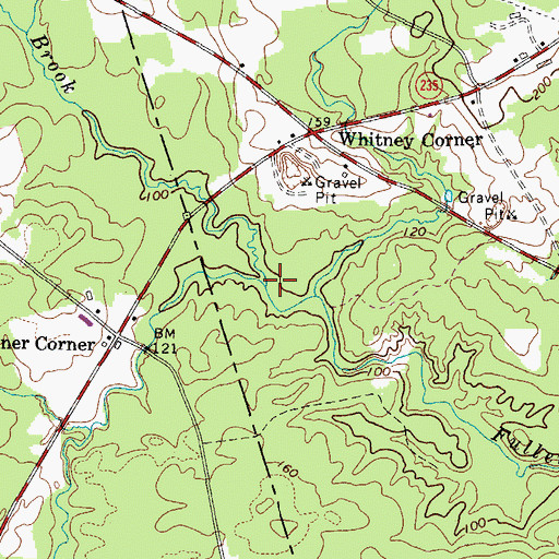 Topographic Map of Alford Brook, ME