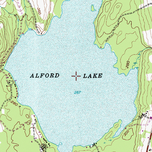 Topographic Map of Alford Lake, ME