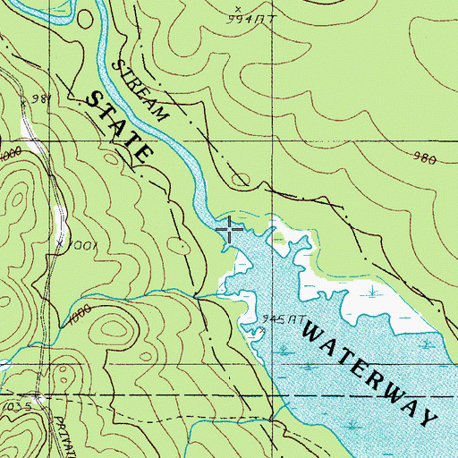 Topographic Map of Allagash Stream, ME