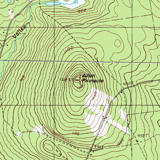 Topographic Map of Allen Pinnacle, ME