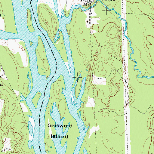 Topographic Map of Allen Stream, ME