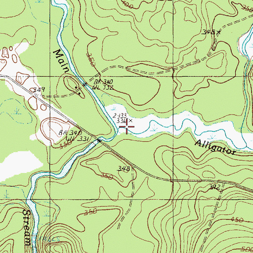 Topographic Map of Alligator Stream, ME