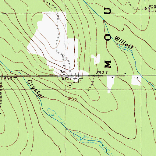 Topographic Map of Allsbury School, ME