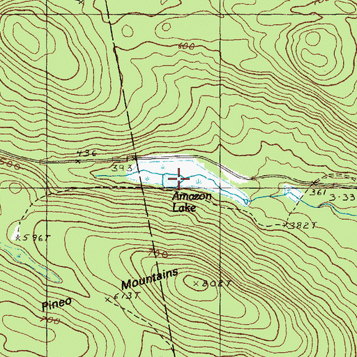 Topographic Map of Amazon Lake, ME