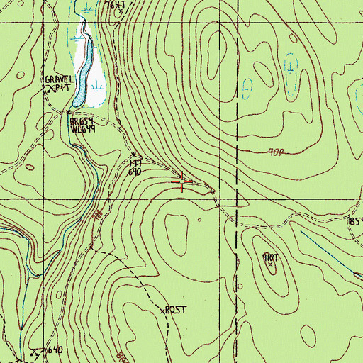Topographic Map of American Thread Company Road (historical), ME