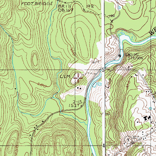 Topographic Map of Amherst Cemetery, ME
