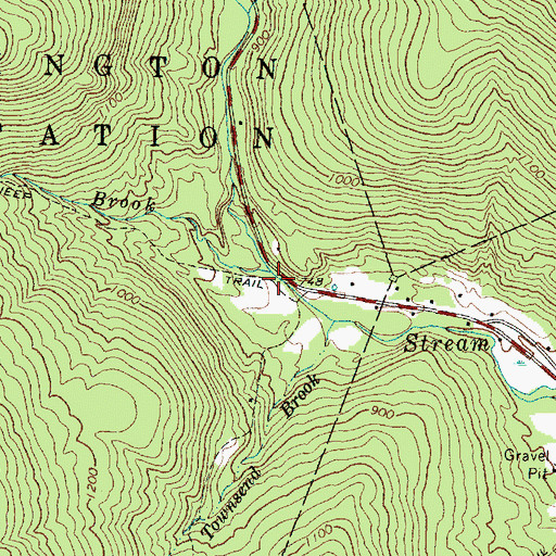 Topographic Map of Anderson Brook, ME