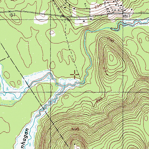 Topographic Map of Anderson Brook, ME