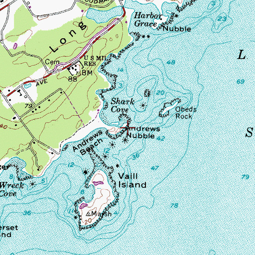Topographic Map of Andrews Nubble, ME