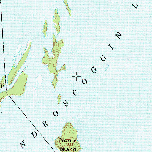 Topographic Map of Androscoggin Lake, ME
