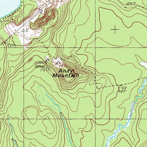 Topographic Map of Andy Mountain, ME