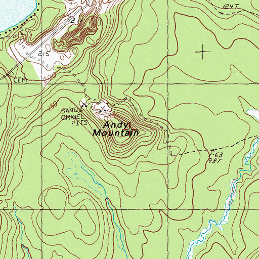 Topographic Map of Andy Mountain, ME