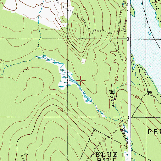 Topographic Map of Annear Copper Mine, ME