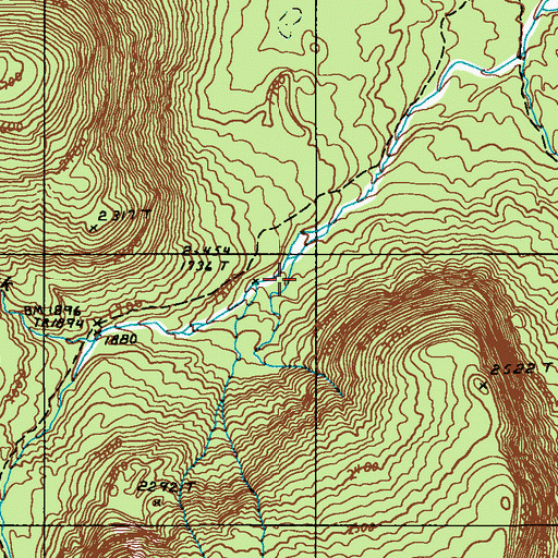 Topographic Map of Annis Brook, ME