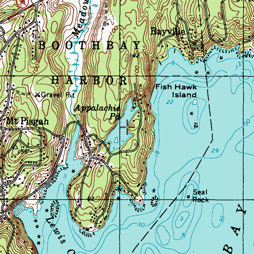 Topographic Map of Appalachie Pond, ME