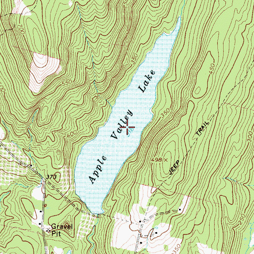 Topographic Map of Apple Valley Lake, ME